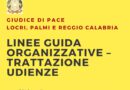 G.d.P. di Locri, Palmi e Reggio Calabria. Linee guida organizzative – trattazione udienze.